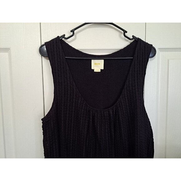 Maeve Anthropologie Womens Large Textured Ruffle Bottom Scoop Neck Tank Dress - Picture 4 of 8